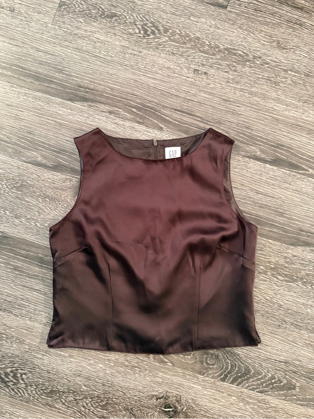 Gap Vintage 2002 Brown Shell Sleeveless Top